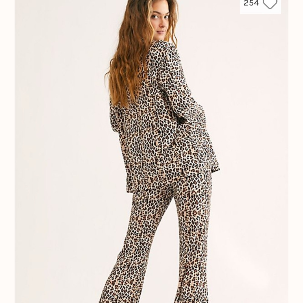 Free people lenni the label blazer bell bottom set